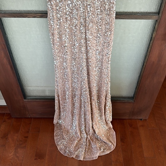 Ms Duggal EMBELLISHED ILLUSION HIGH NECK CAP SLEEVE GOWN size 2 NEW $498 spring - Picture 12 of 13